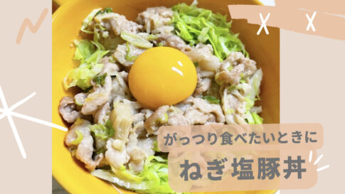 ねぎ塩豚丼　豚丼　丼